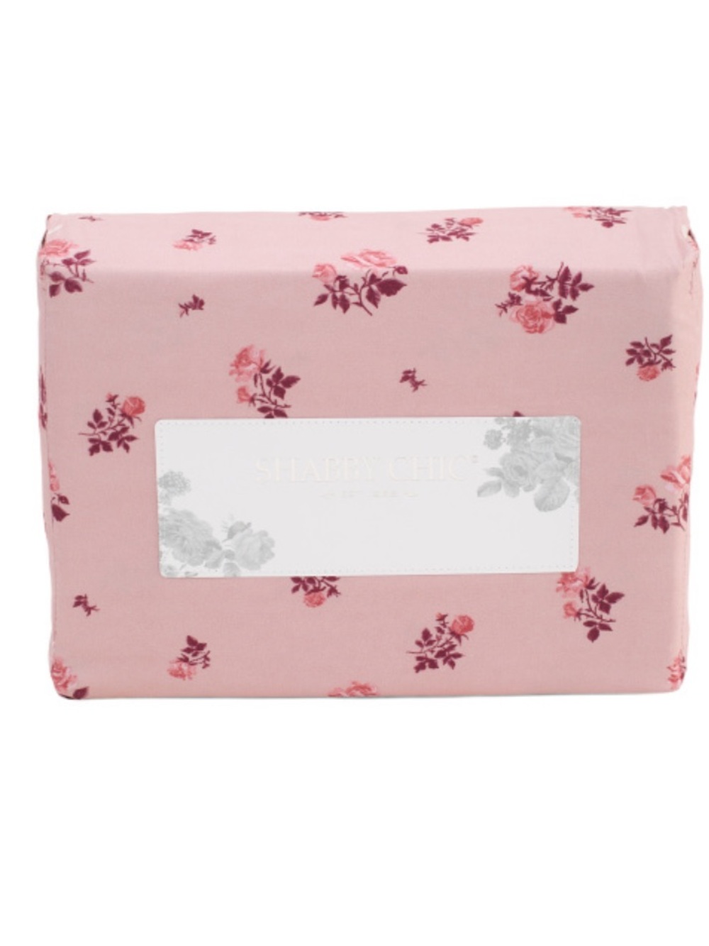 Shabby Chic Floral Pink Fitted Sheet - Soft Rose Floral Print